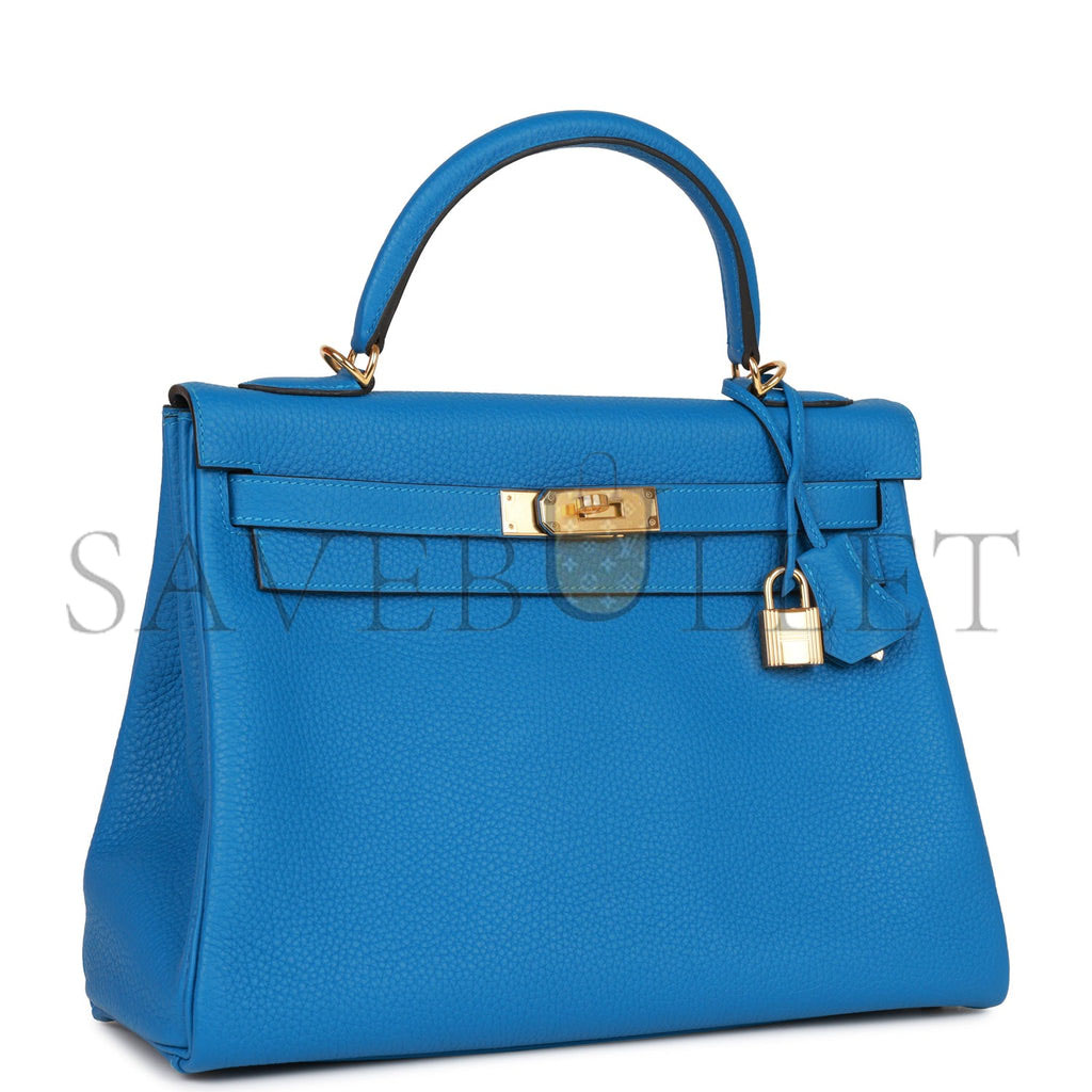H**mes kelly retourne 32 mykonos clemence gold hardware (32*23*10.5cm)