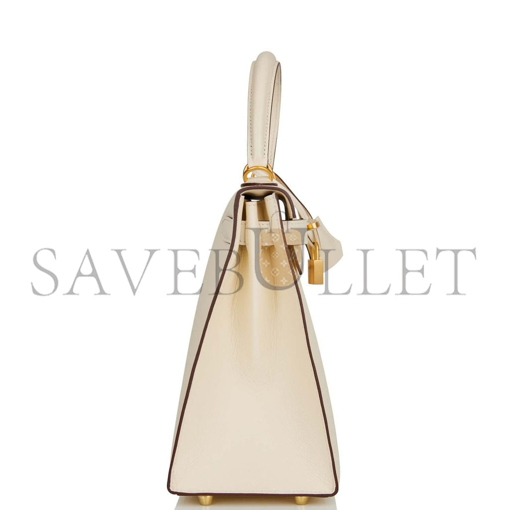 H**mes special order (hss) kelly sellier 28 nata verso epsom brushed gold hardware (28*22*10cm)