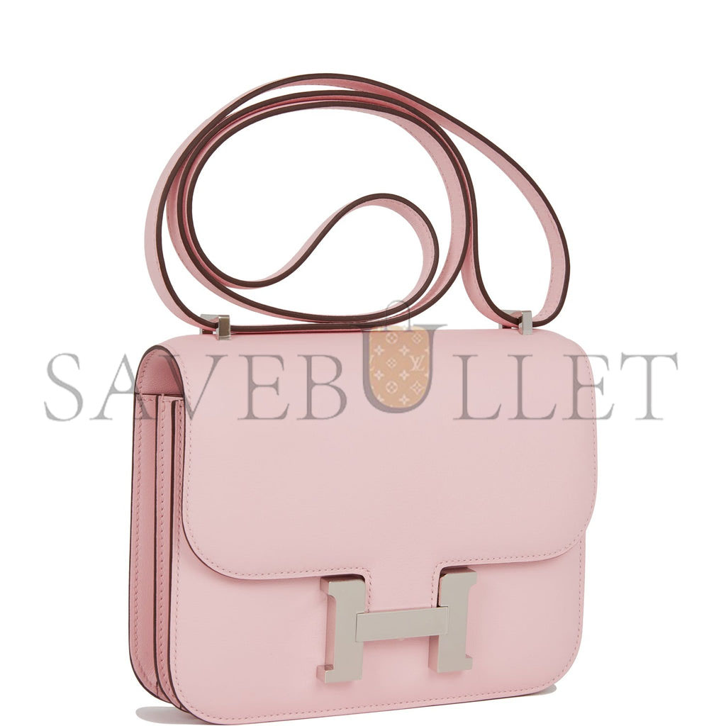 H**mes constance 18 rose sakura swift palladium hardware 39691674026078 (18cm)