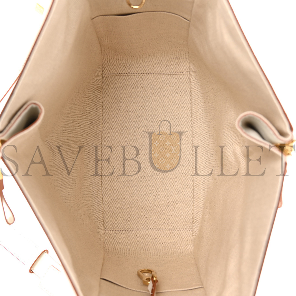 l*ew* calfskin canvas anagram small hammock shoulder bag ecru white (30*25*13.5cm)
