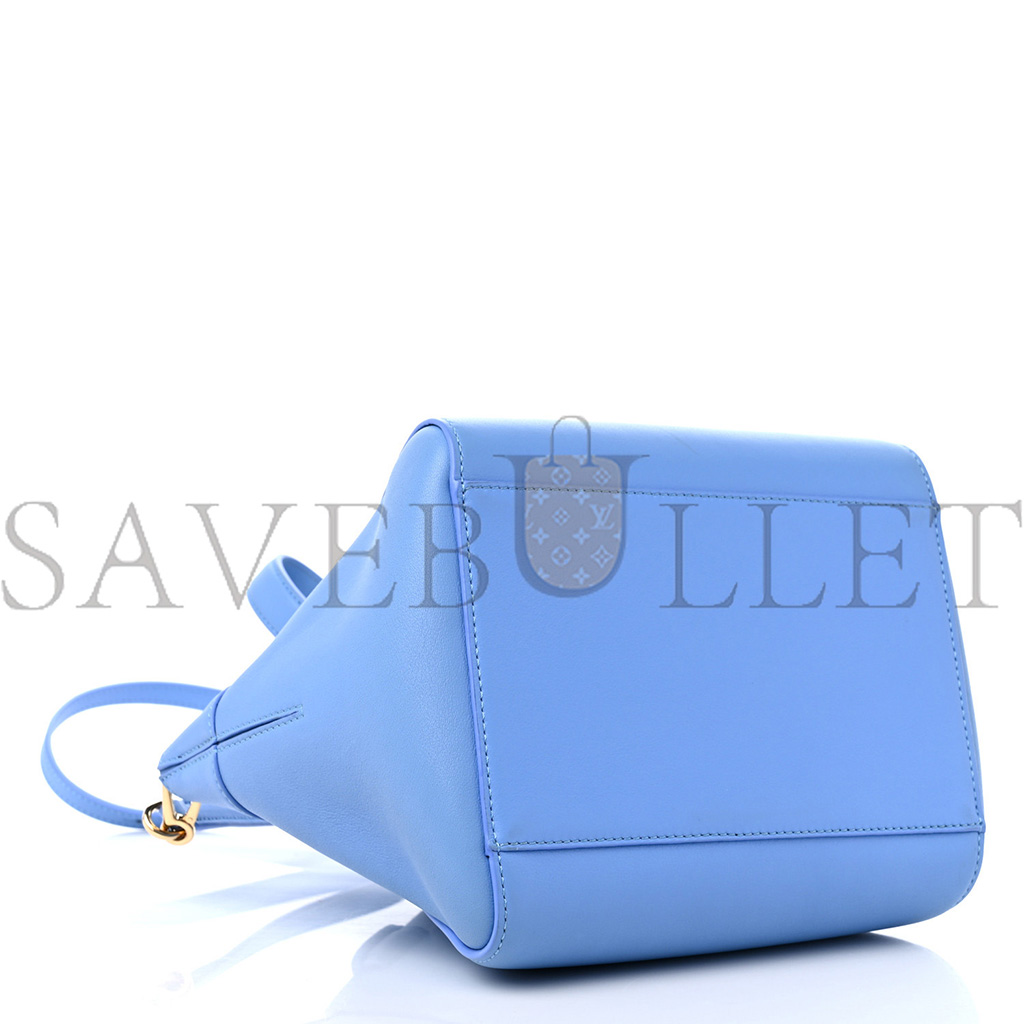 l*ew* calfskin small hammock nU*get shoulder bag celestine blue (21*20*18cm)