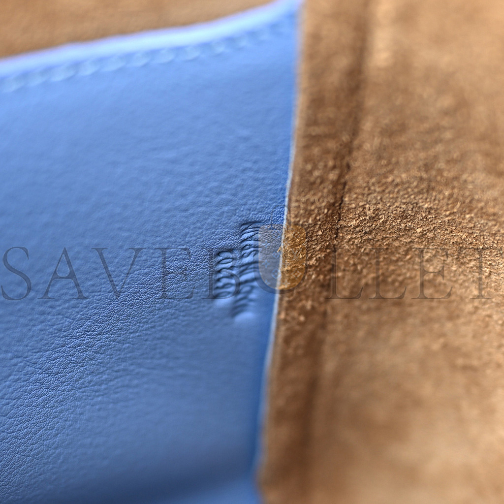 l*ew* calfskin small hammock nU*get shoulder bag celestine blue (23*20*18cm)