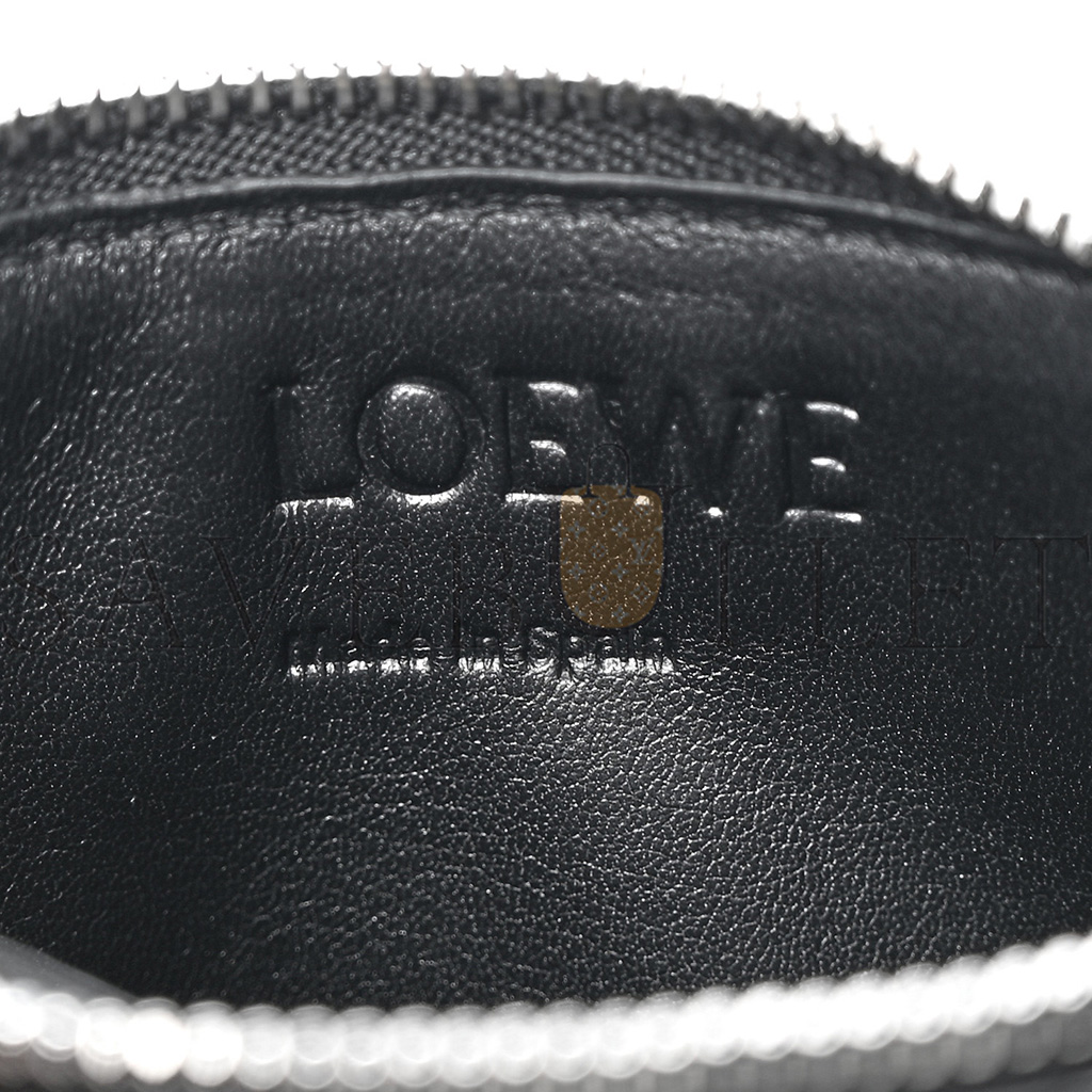l*ew* soft grained calfskin coin card holder black (12*7cm)