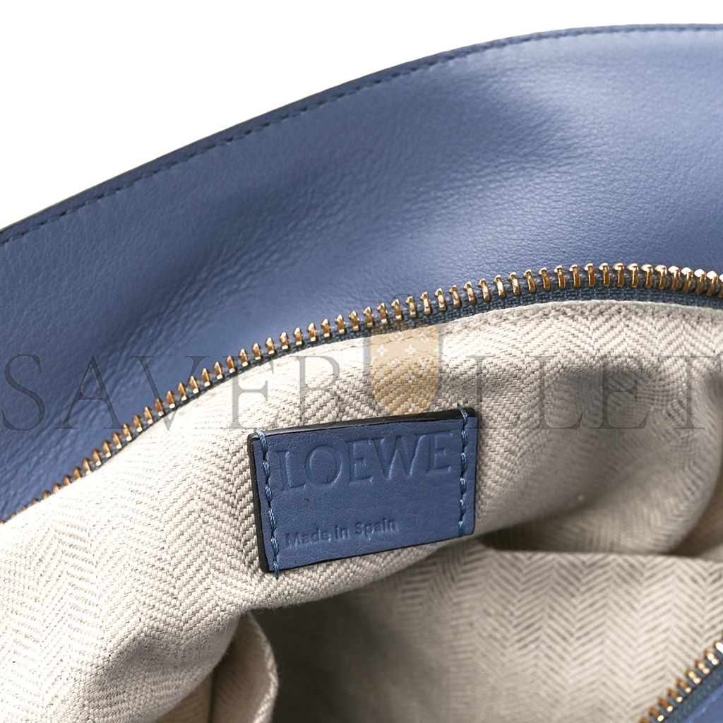 l*ew* calfskin medium puzzle bag blue (29*19.5*14cm)