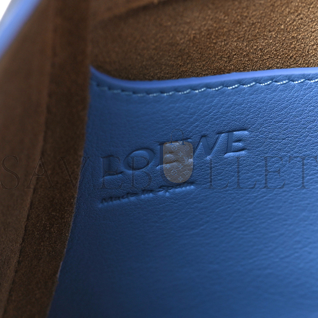 l*ew* calfskin small hammock nU*get shoulder bag celestine blue (23*20*18cm)