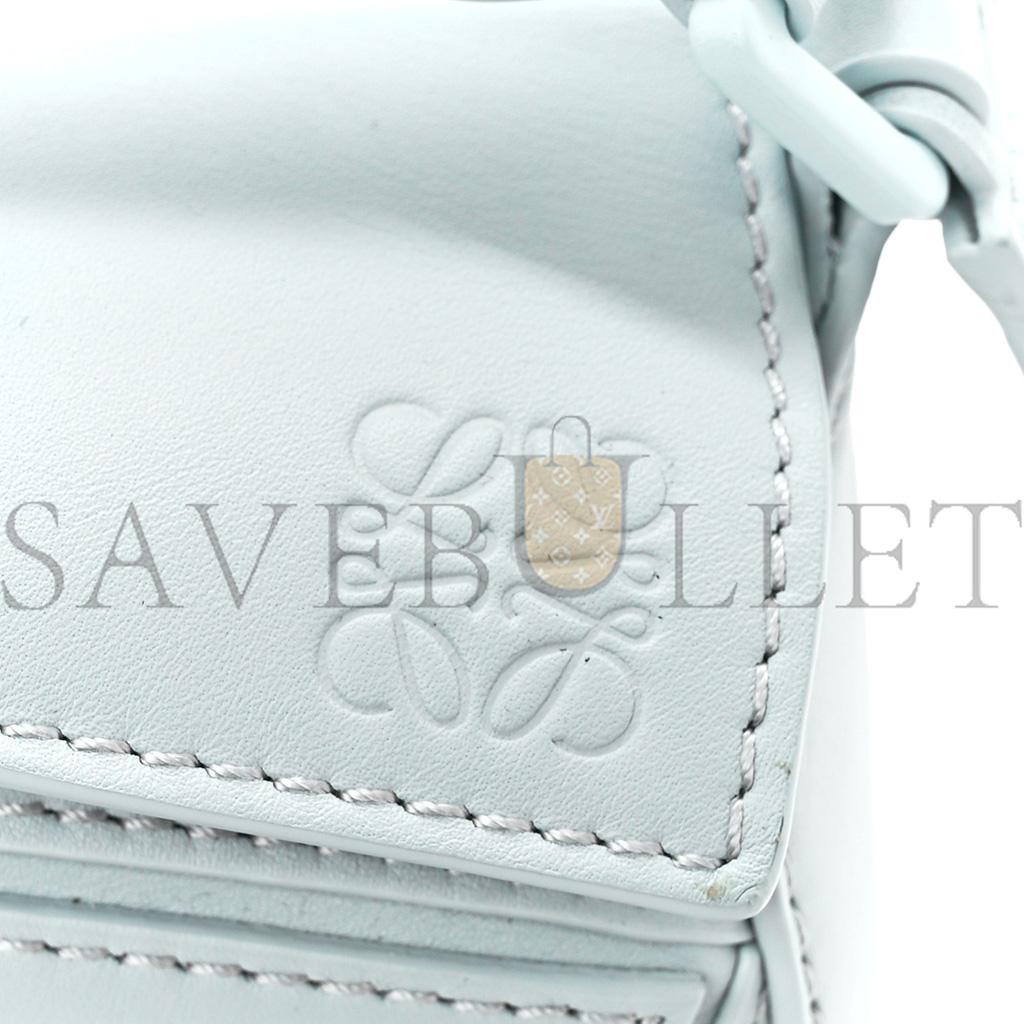 l*ew* calfskin small puzzle bag aqua (18*12.5*8cm)