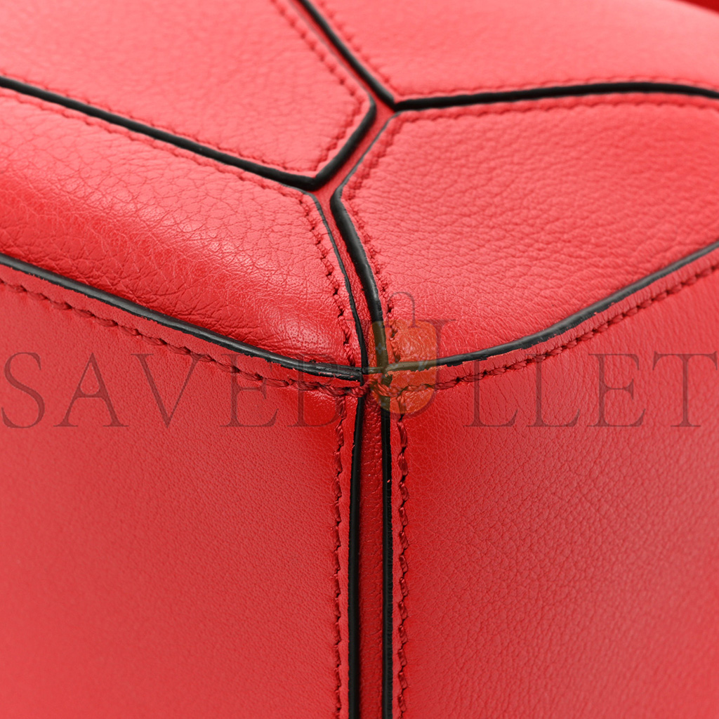 l*ew* calfskin small puzzle bag scarlet (24*16.5*10.5cm)