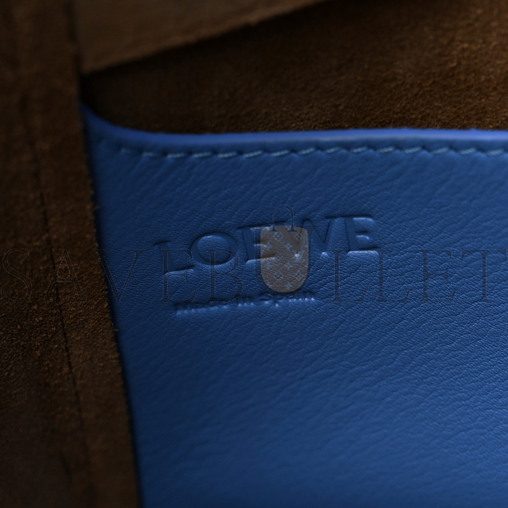 l*ew* calfskin small hammock nU*get shoulder bag celestine blue (21*20*18cm)