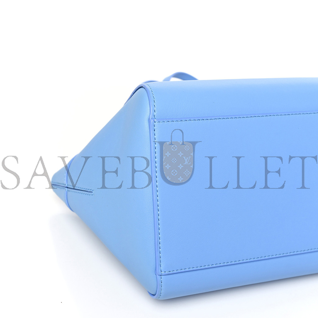 l*ew* calfskin small hammock nU*get shoulder bag celestine blue (23*20*18cm)
