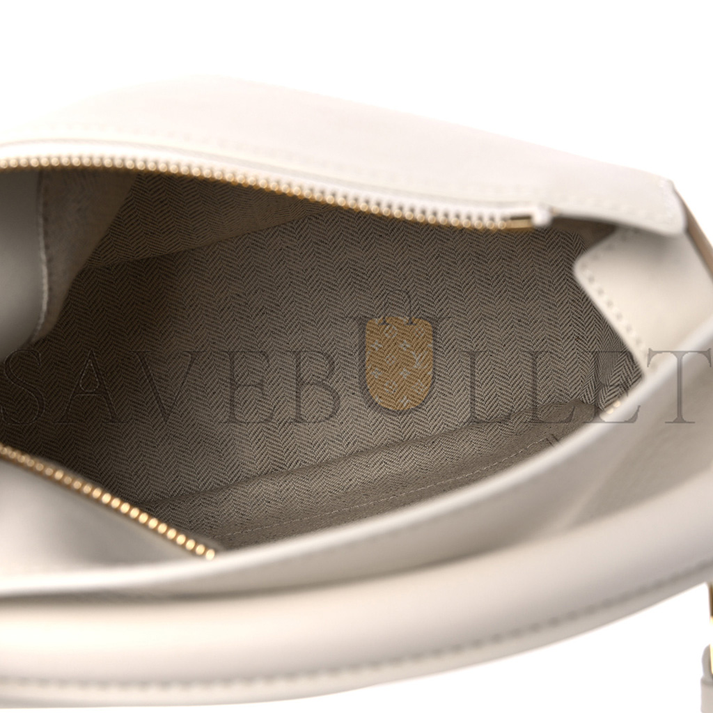 l*ew* classic calfskin small puzzle edge bag soft white paper craft (24*16.5*10.5cm)