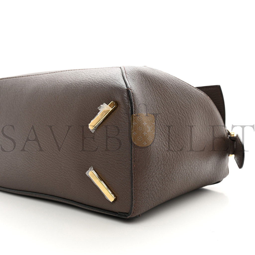 l*ew* goatskin medium puzzle edge bag taupe (29*19.5*14cm)