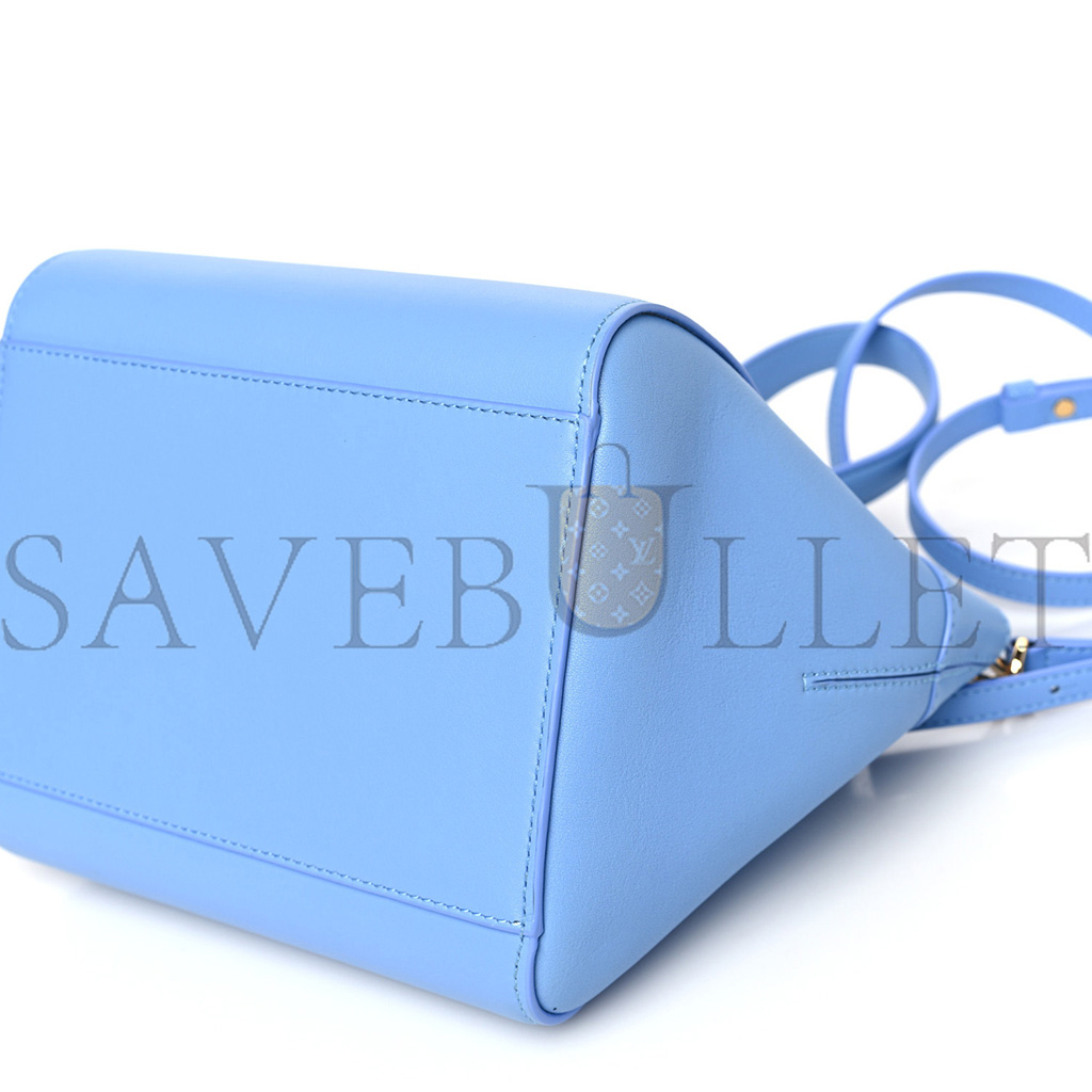 l*ew* calfskin small hammock nU*get shoulder bag celestine blue (23*20*18cm)