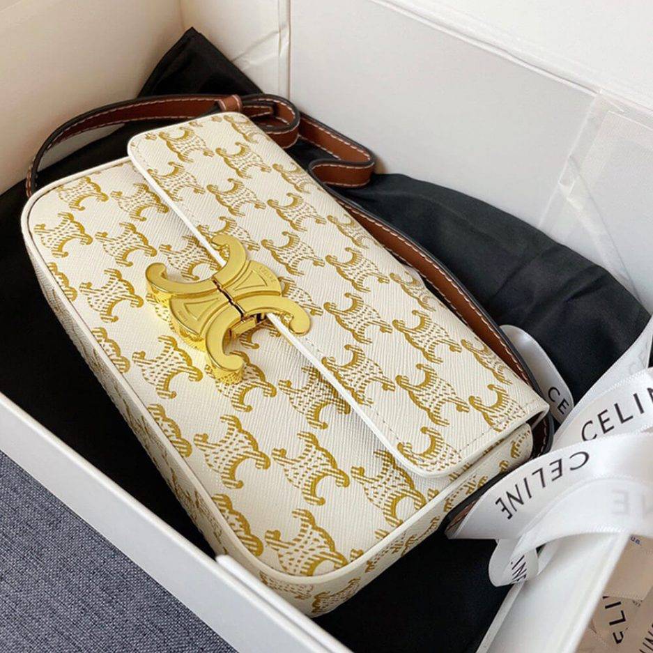Ce**e triomphe shoulder bag 194142cuz.01bc (20cm*10cm*4cm)
