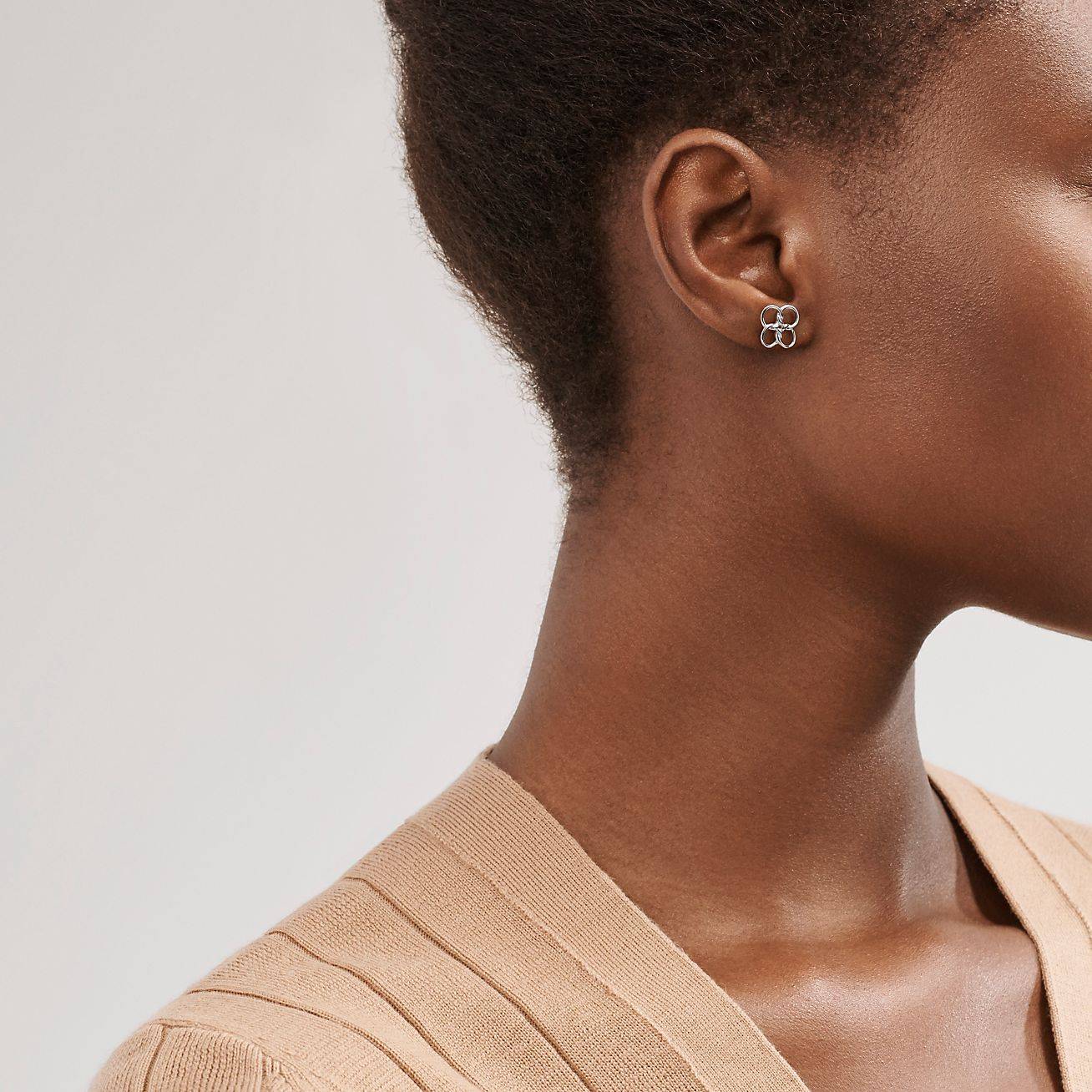 T*f*ny elsa peretti® quadrifoglio™ earrings