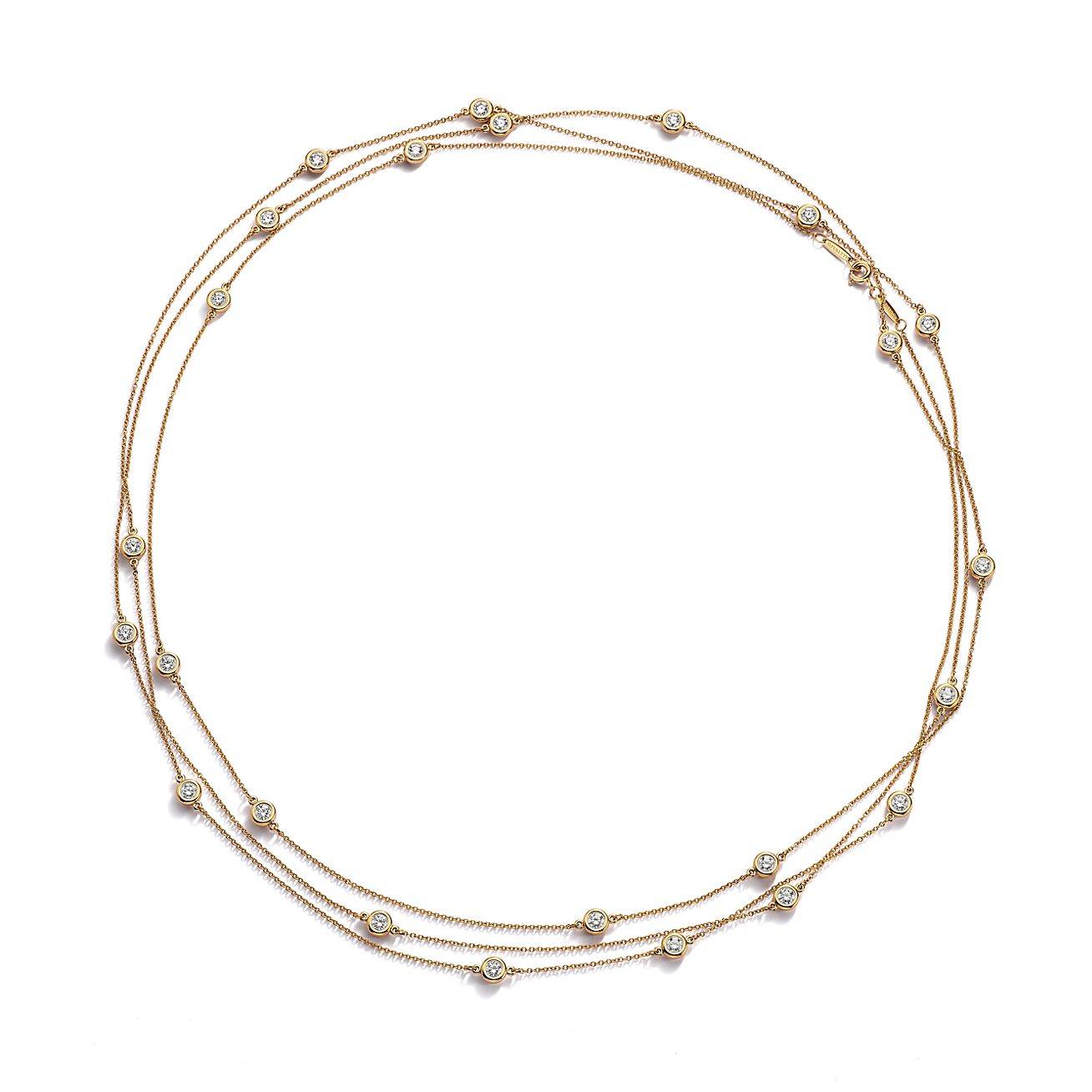 T*f*ny  elsa peretti® diamonds by the yard® sprinkle necklace in yellow gold