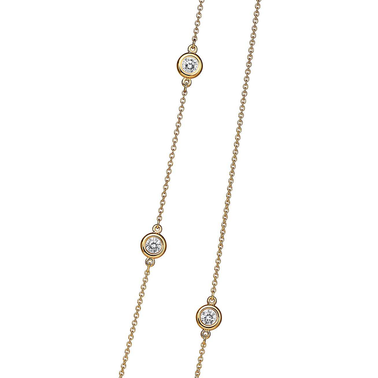 T*f*ny elsa peretti® diamonds by the yard® sprinkle necklace in yellow gold