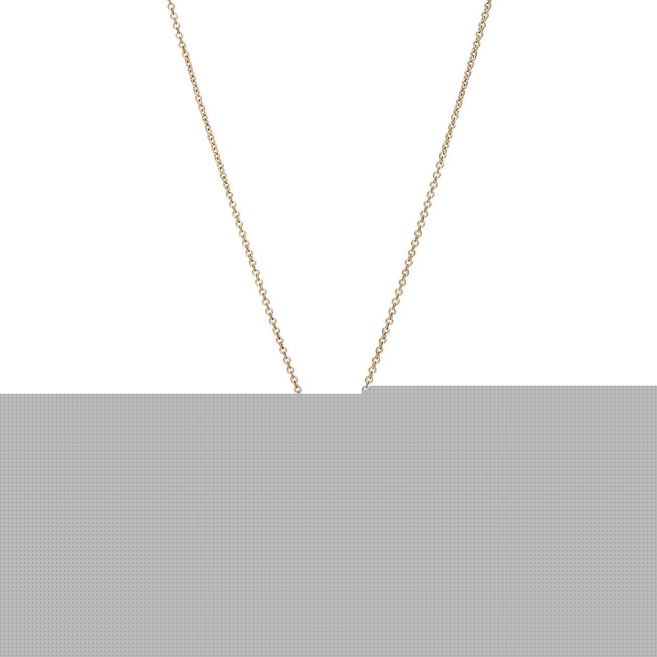 T*f*ny t pendant in 18k gold with a baguette diamond