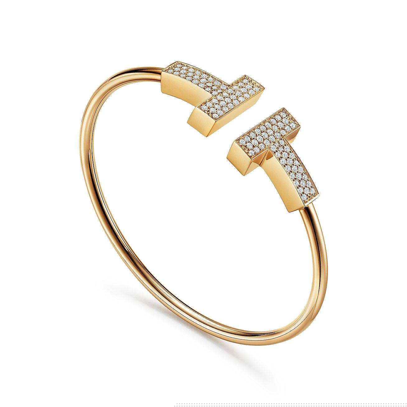 T*f*ny t wide diamond wire bracelet
