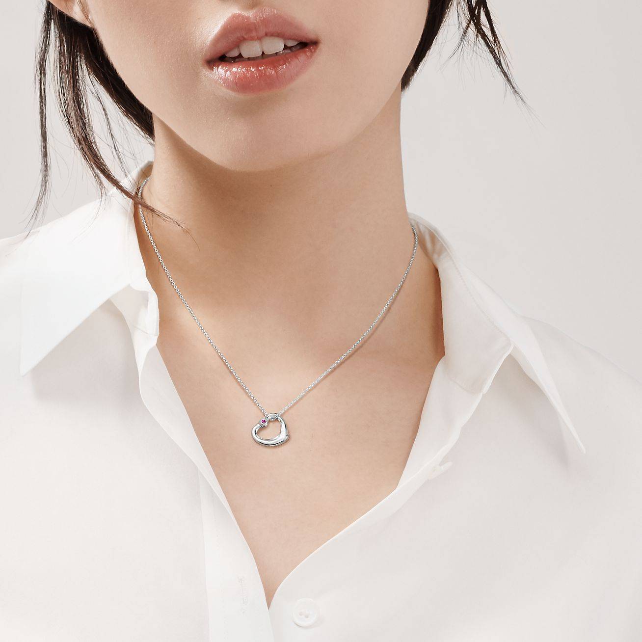 T*f*ny elsa peretti® open heart pendant