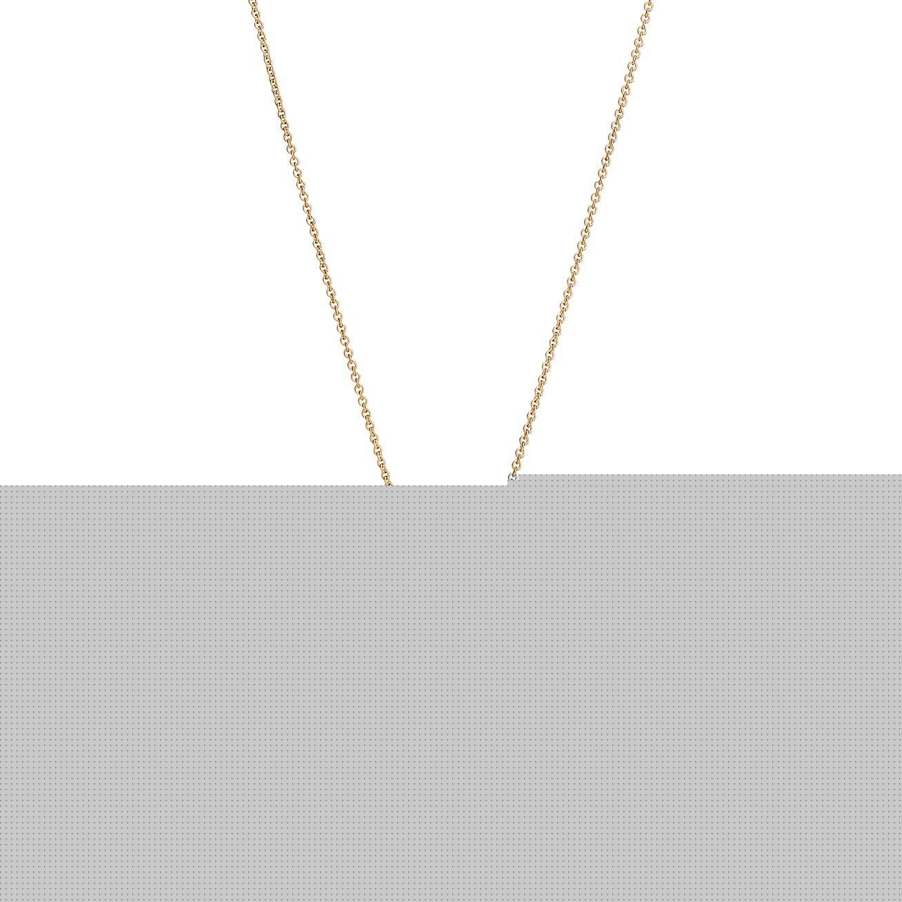 T*f*ny elsa peretti® open heart pendant in yellow gold with rubies, 16 mm
