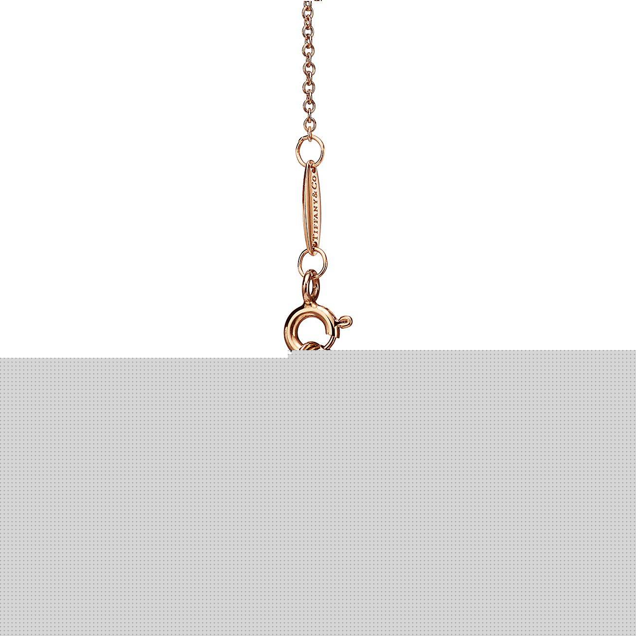T*f*ny elsa peretti® bean® design pendant in rose gold with diamonds, 12 mm
