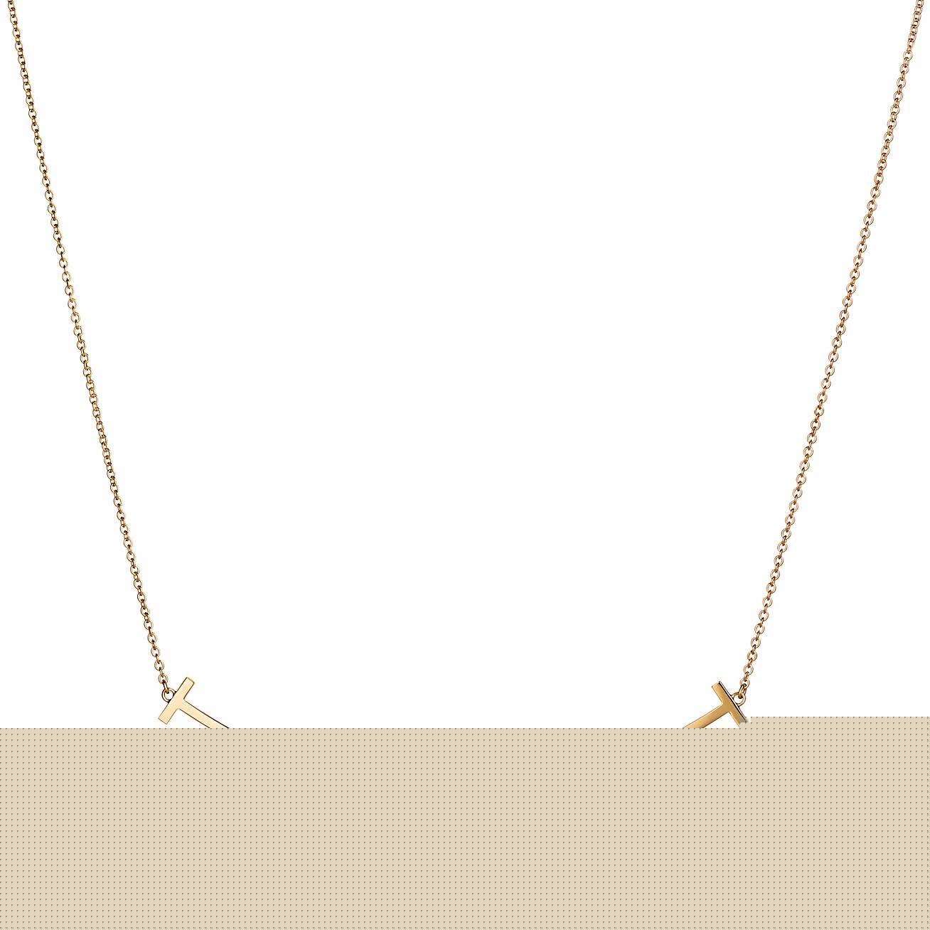 T*f*ny t smile pendant in yellow gold with diamonds, large