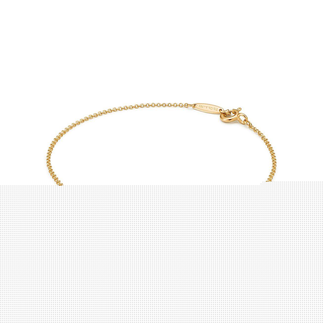 T*f*ny elsa peretti® diamonds by the yard® single diamond bracelet in yellow gold