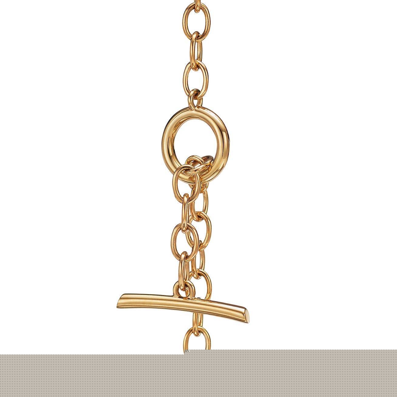 T*f*ny knot double row necklace in rose gold with diamonds