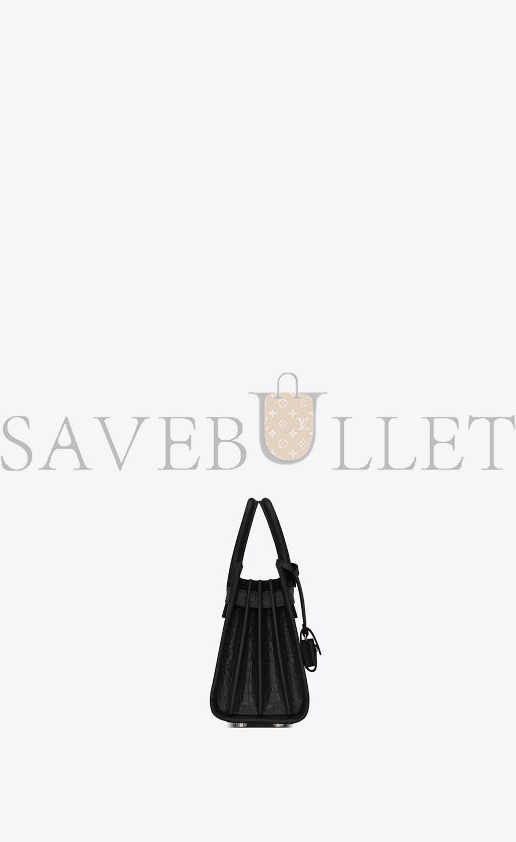 Y*L sac de jour nano in embossed crocodile shiny leather 392035dnd1n1000 (22*18*10.5cm)