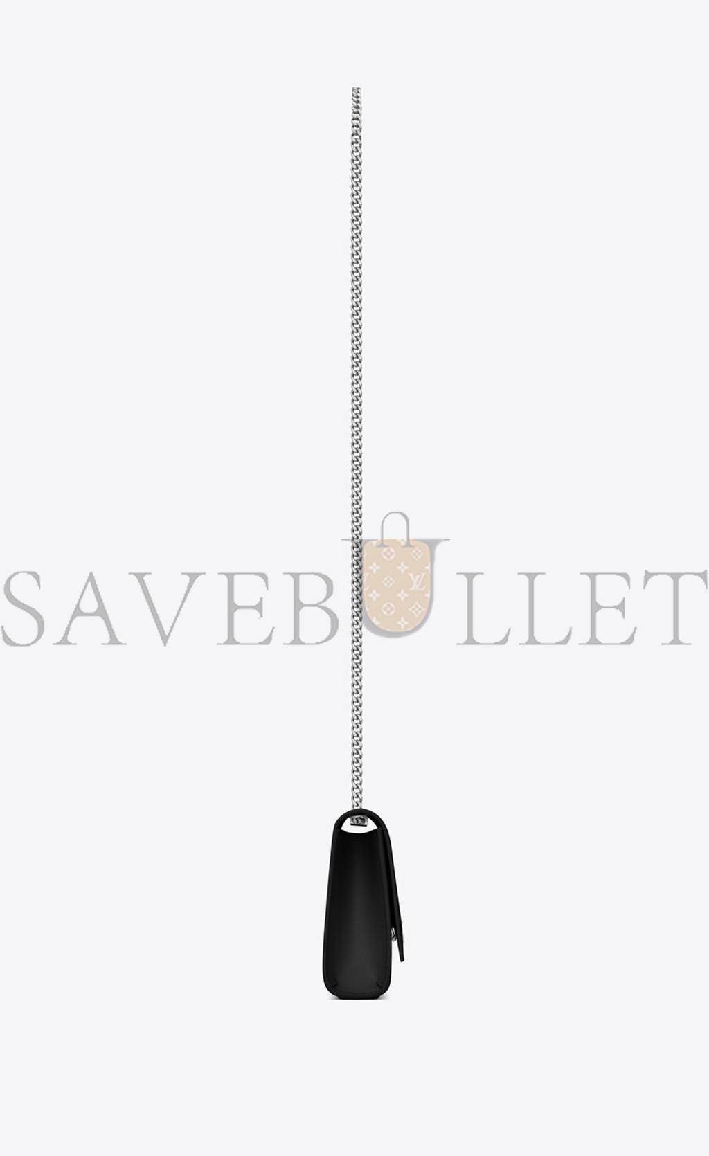 Y*L kate small chain bag in grain de poudre embossed leather 469390bow0n1000 (20*12.5*5cm)