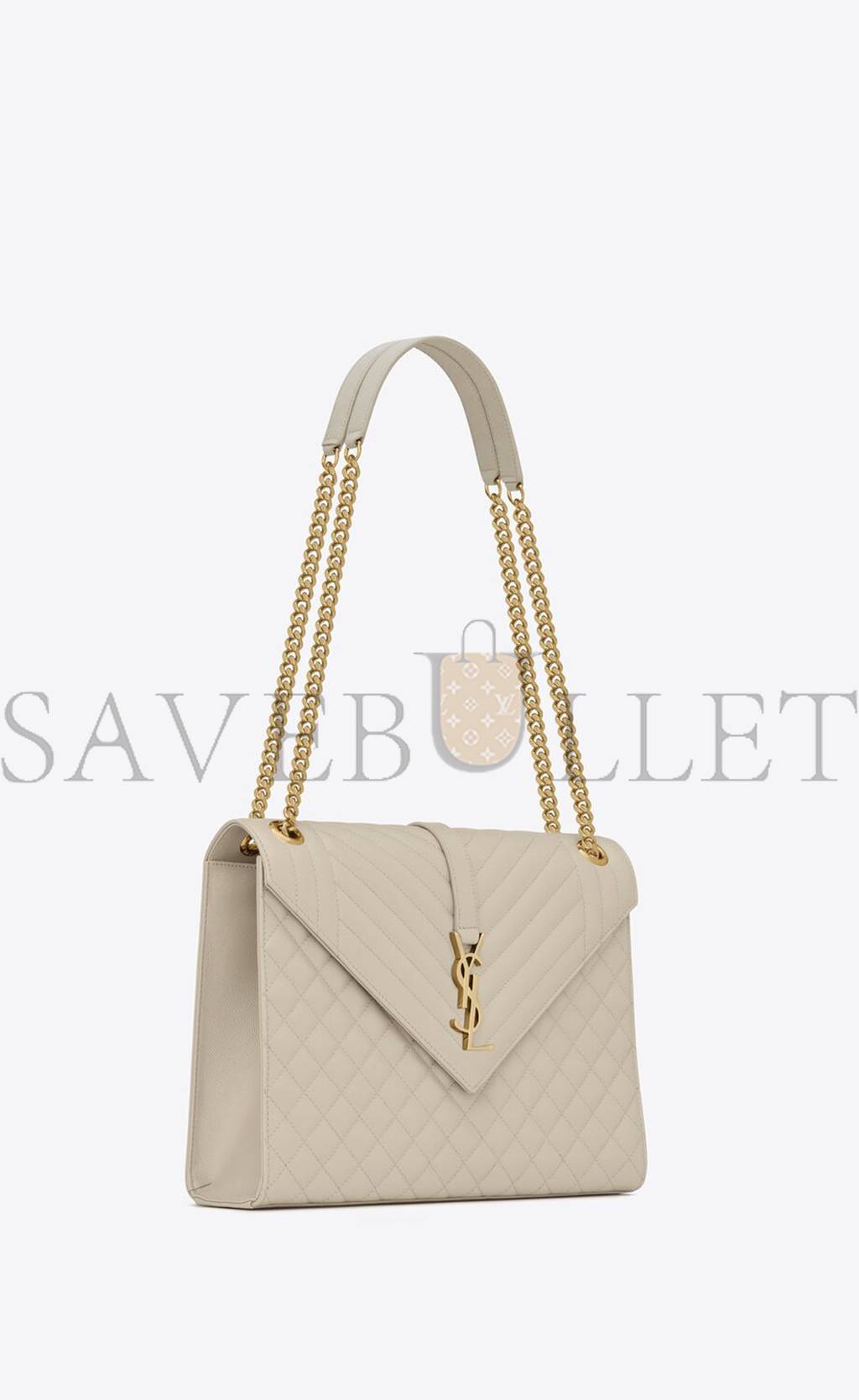 Y*L envelope large bag in mix matelass&eacute; grain de poudre embossed leather 600166bow919207 (31*22*7.5cm)