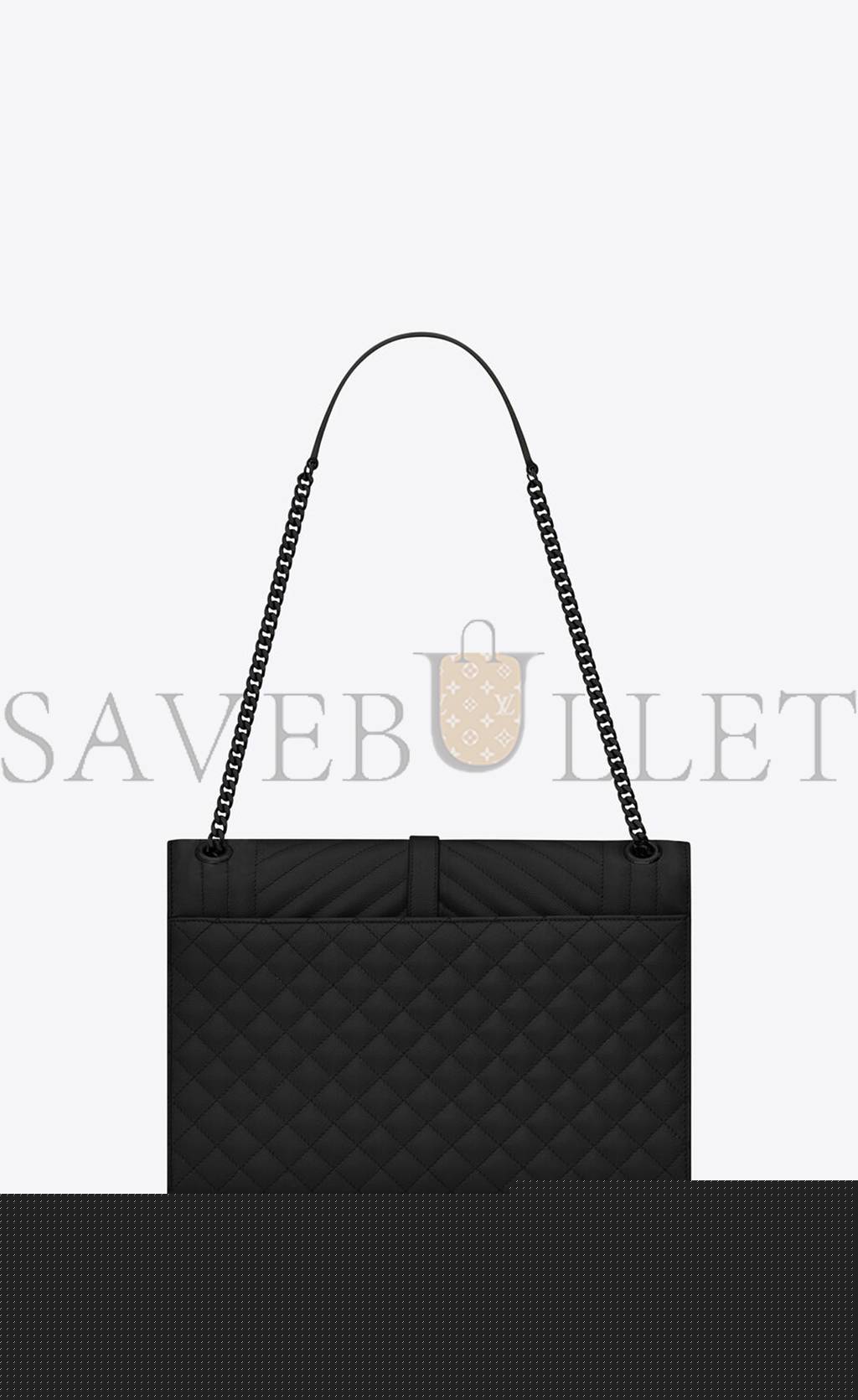 Y*L envelope large bag in mix matelassé grain de poudre embossed leather 600166bow981000 (31*22*7.5cm)