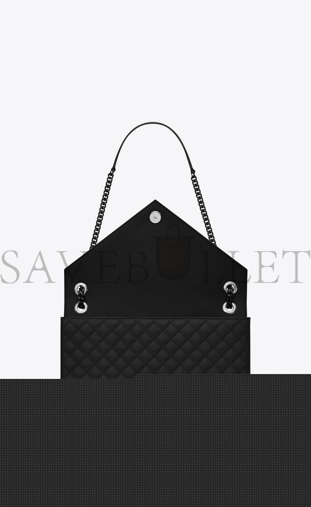 Y*L envelope large bag in mix matelassé grain de poudre embossed leather 600166bow981000 (31*22*7.5cm)