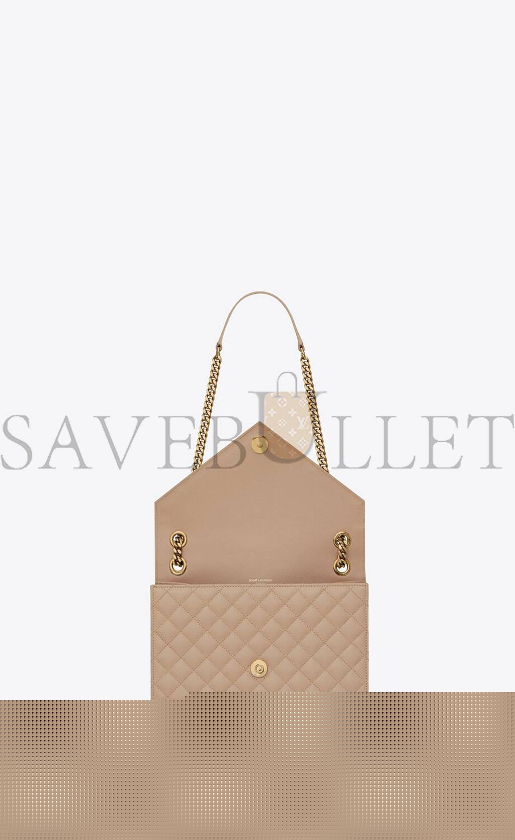 Y*L envelope medium chain bag in mix matelassé grain de poudre embossed leather 600185bow912721 (24*17.5*6cm)