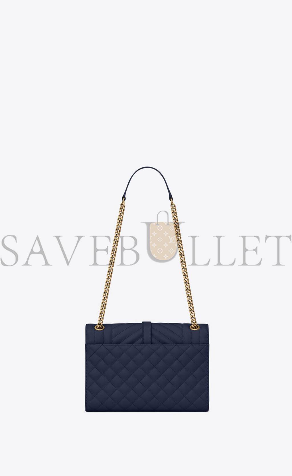 Y*L envelope medium chain bag in mix matelassé grain de poudre embossed leather 600185bow914147 (24*17.5*6cm)