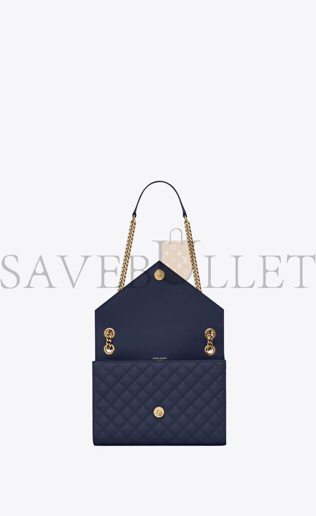 Y*L envelope medium chain bag in mix matelassé grain de poudre embossed leather 600185bow914147 (24*17.5*6cm)