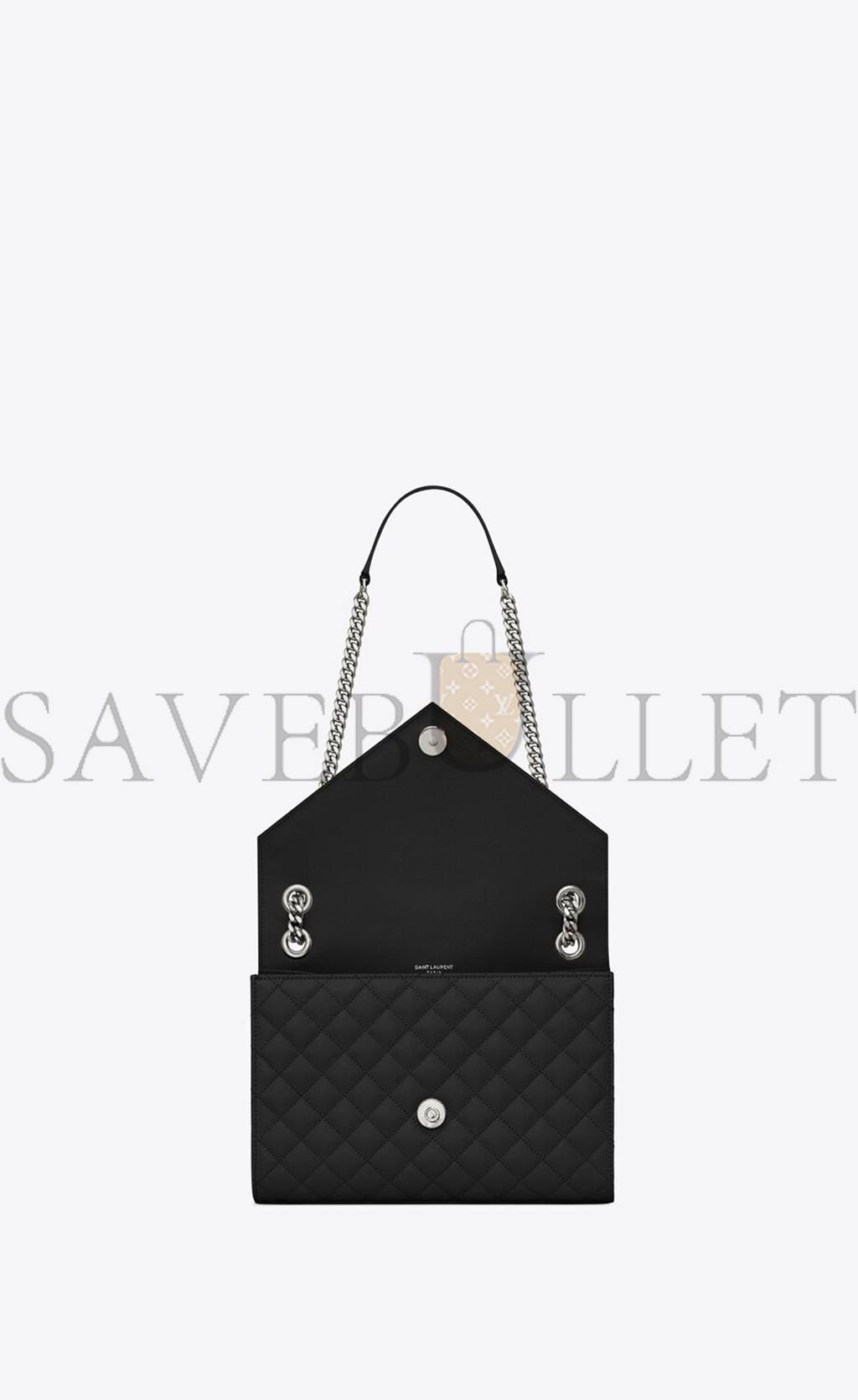 Y*L envelope medium chain bag in mix matelassé grain de poudre embossed leather 600185bow921000 (24*17.5*6cm)