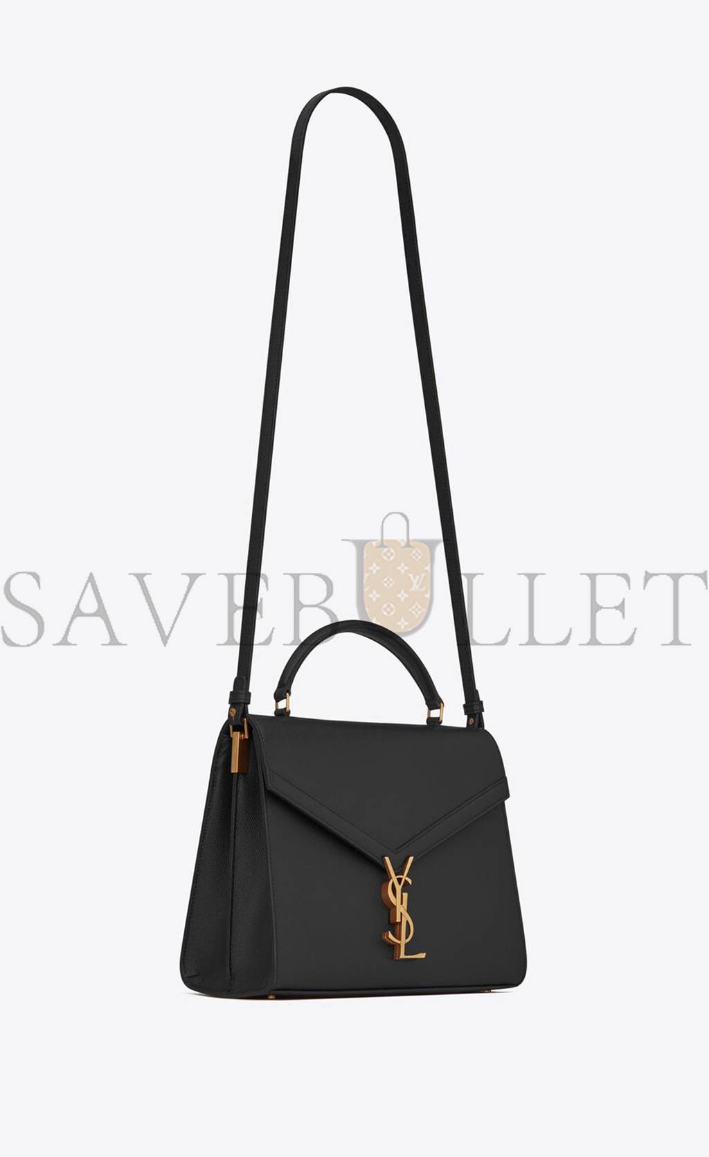 Y*L cassandra medium top handle bag in grain de poudre embossed leather 623931bow0w1000 (24.5*20*11.5cm)