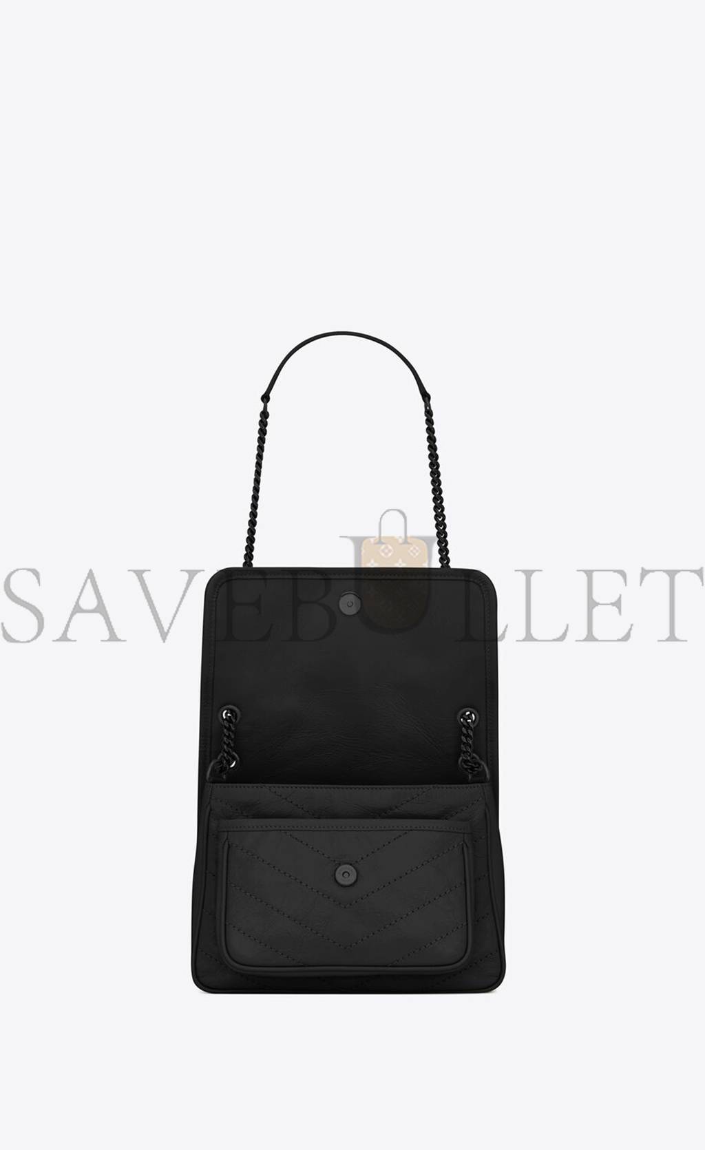 Y*L niki baby chain bag in crinkled vintage leather 6331850en081000 (21*16*7.5cm)