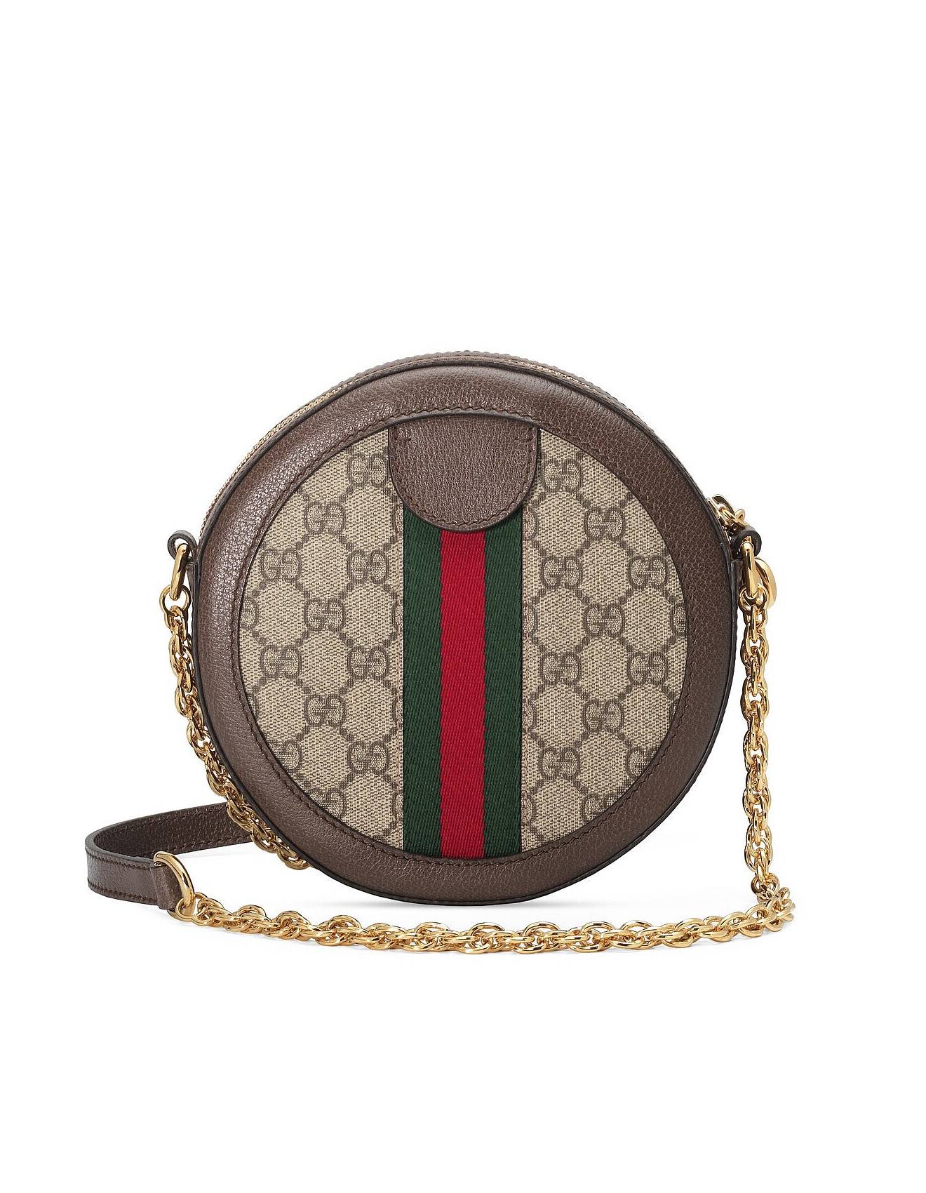 G*u*i ophidia mini gg round shoulder bag 550618 (18*18*4.5cm)