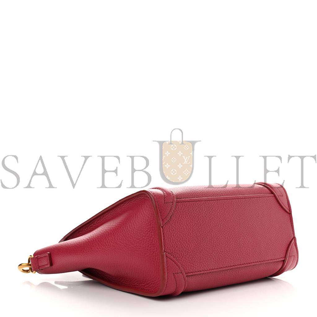 ce**e drummed calfskin nano lU*gage rasberry (20*20*10cm)