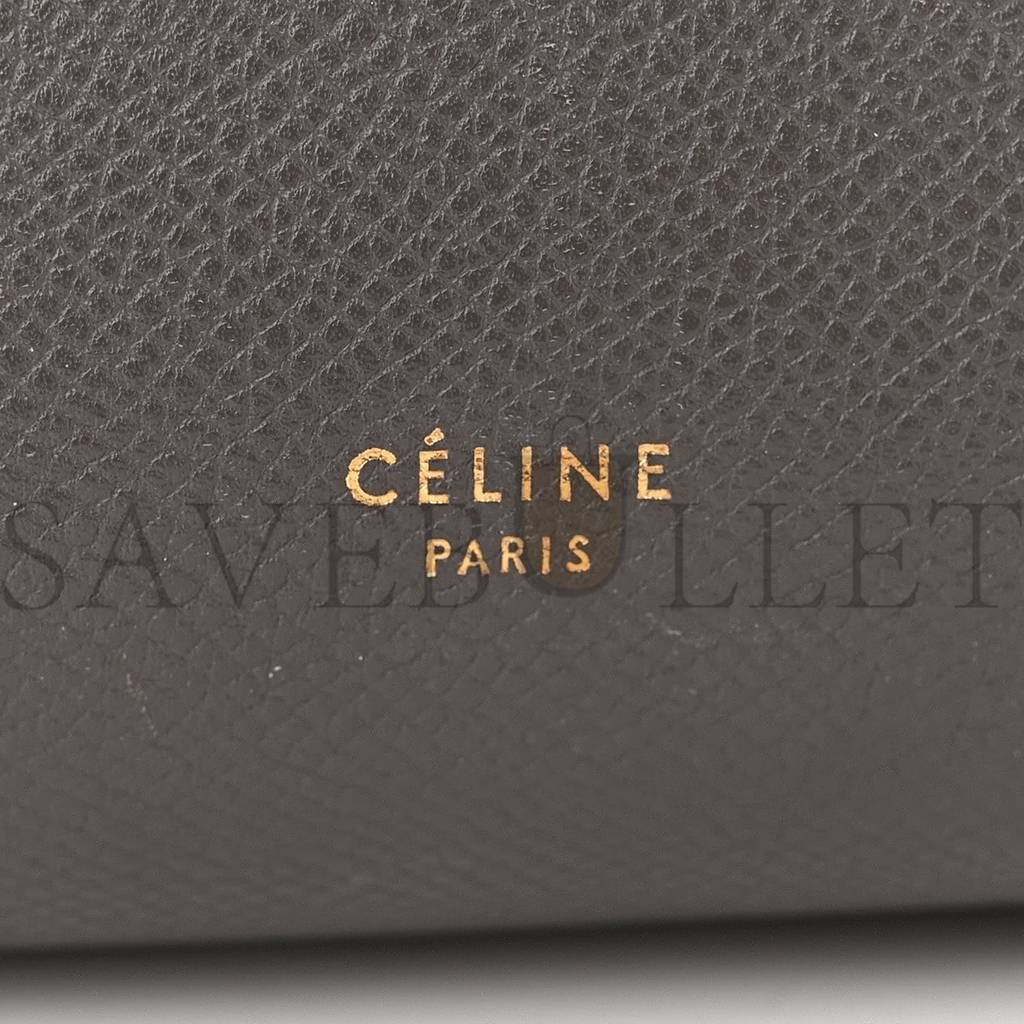 Ce**e grained calfskin mini belt bag grey (28*22*18cm)