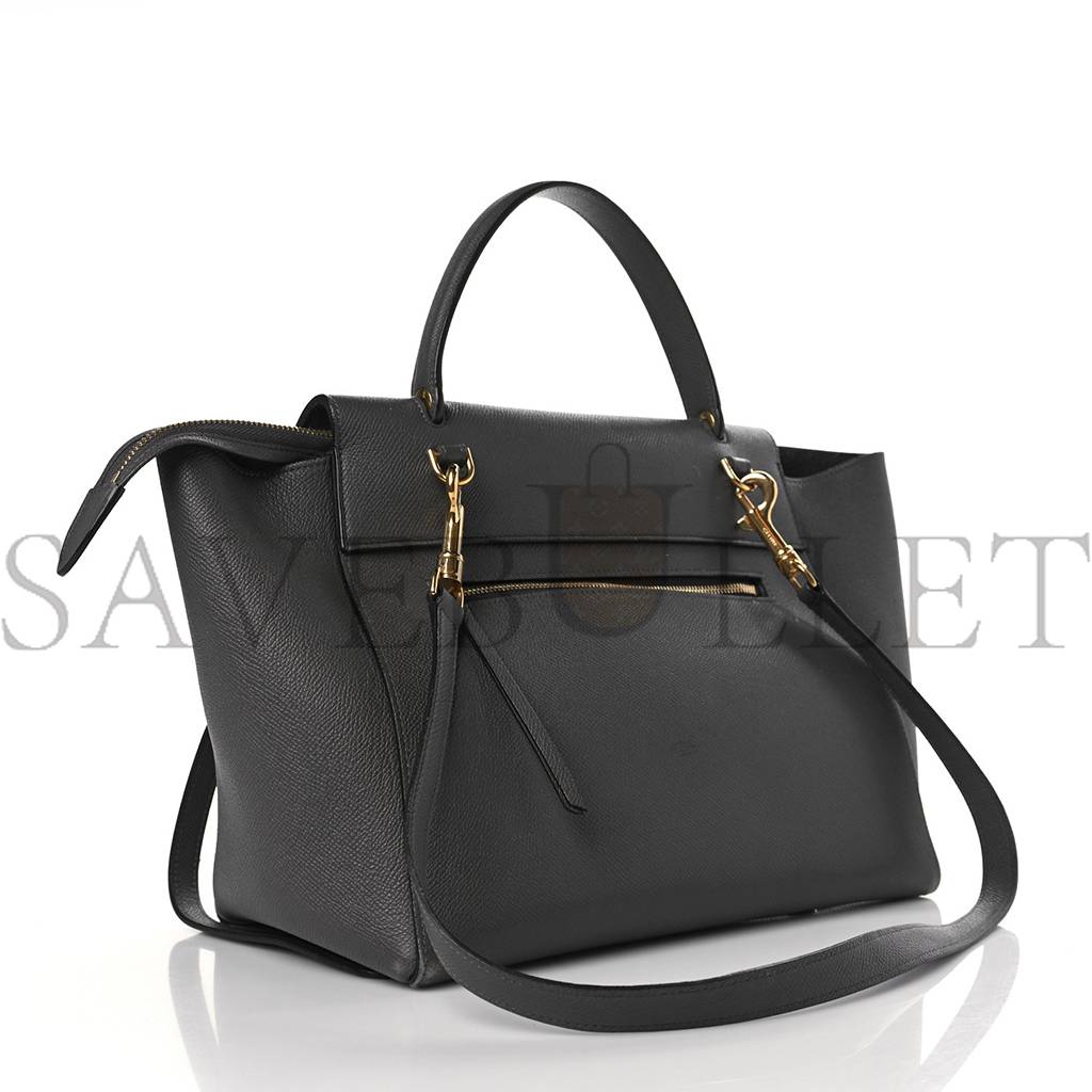 Ce**e grained calfskin mini belt bag grey (28*22*17cm)