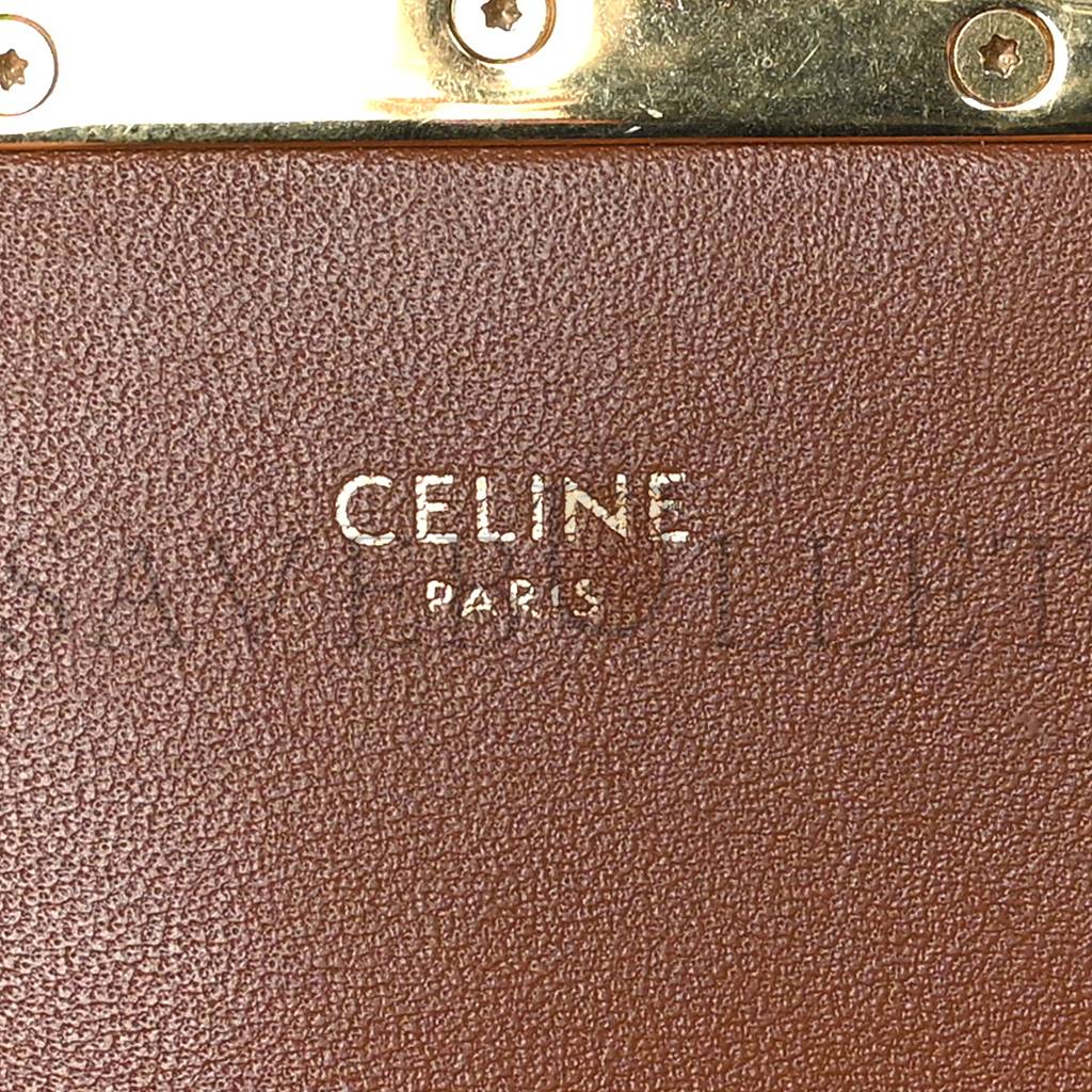 Ce**e canvas calfskin triomphe shoulder bag white (21*11*5cm)