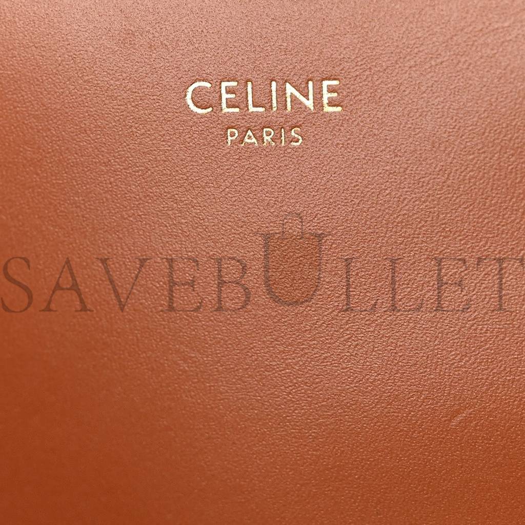 Ce**e textile calfskin triomphe besace natural tan (22*14*6cm)