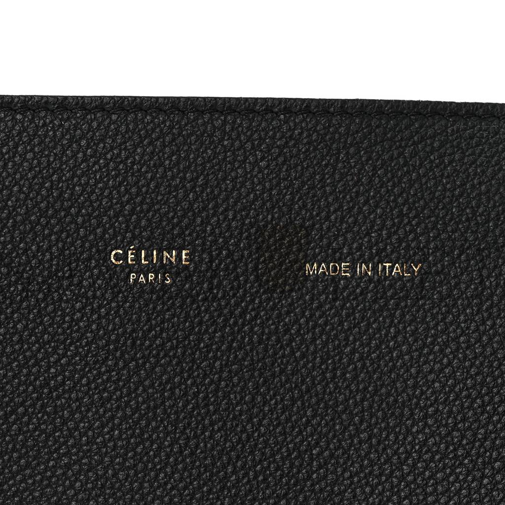 ce**e soft grained calfskin small belt cabas phanT0m black (29*27*17cm)