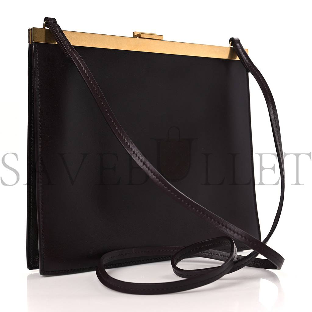 Ce**e smooth calfskin mini clasp bag bordeaux (23*20*3cm)