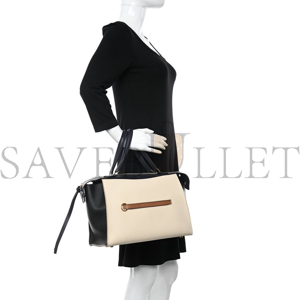 Ce**e smooth calfskin small ring bag chalk (30*25*17cm)