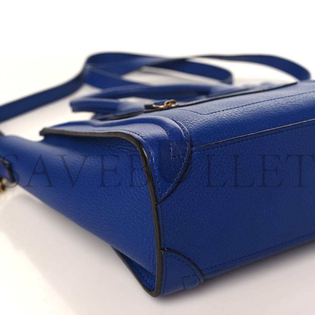 ce**e drummed calfskin nano lU*gage indigo (20*20*10cm)
