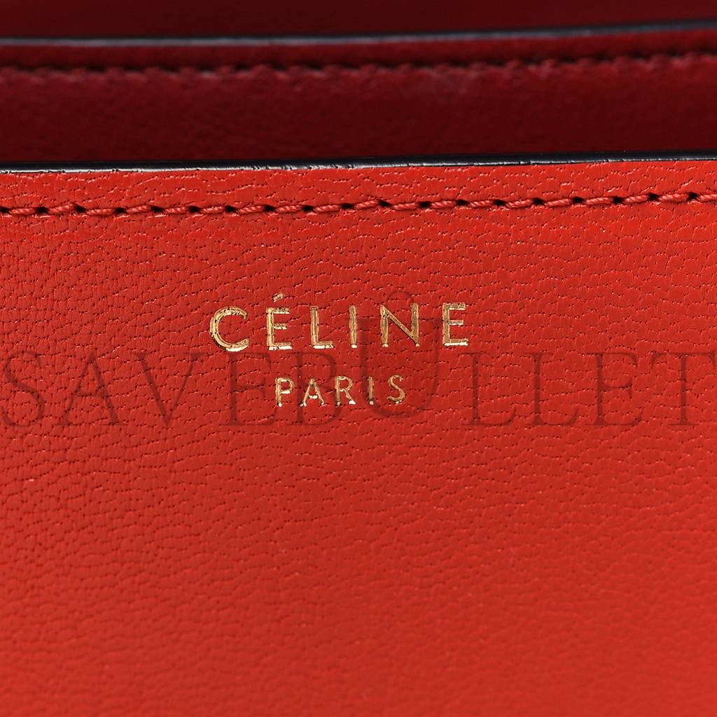 Ce**e goatskin medium classic box flap bag cinnamon (23*18*6cm)